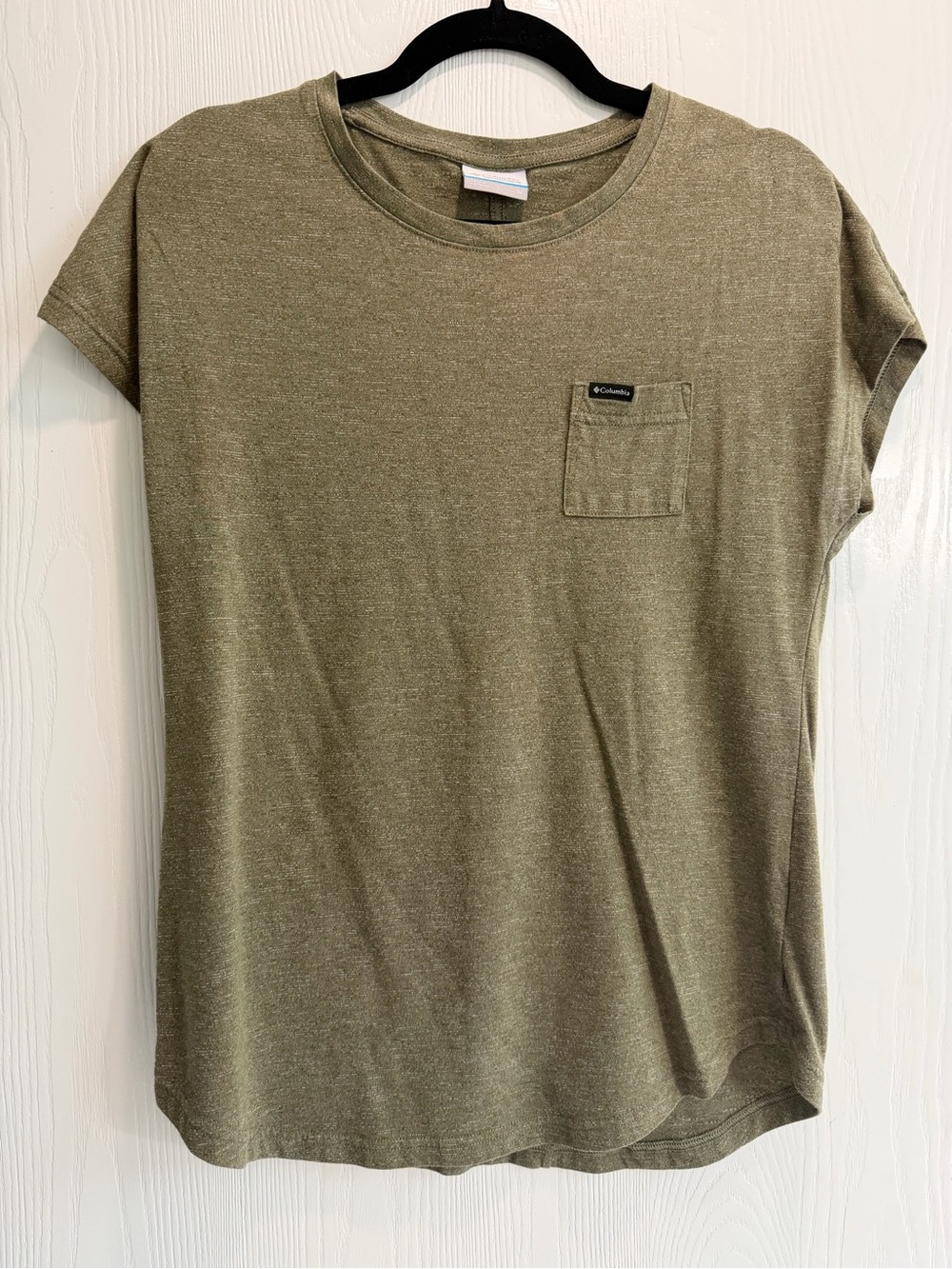 Columbia Olive Heather Crew Neck T‑Shirt